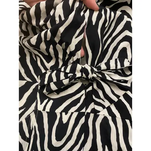 ViX Paula Hermanny Fiorella Black Nora Mini Romper Zebra Print NWOT Size M Size M