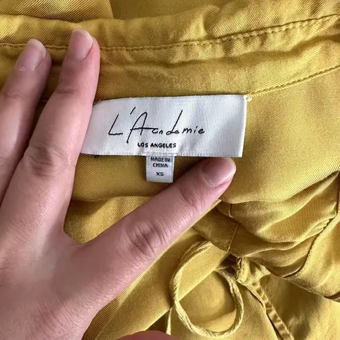 L'Academie The Gigi Maxi Dress in Mustard Yellow