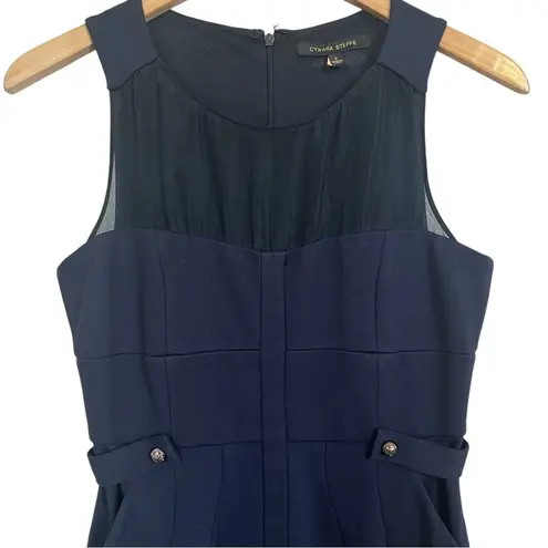 Cynthia Steffe Sleeveless Navy Blue Nautical Dress Women’s Size 2