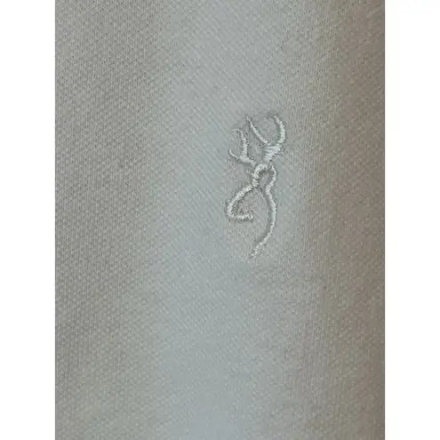 Browning Sleeveless Top Womens Large White V Neck Button Collared Tank Shirt NWT