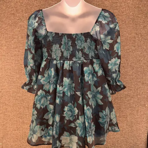 Milkmaid Dress Large Whimsigoth Dark Romantic Coquette Victorian Vibes Blue