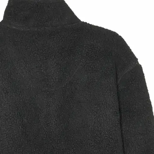 Weatherproof new π Vegan Sherpa 1/4 Zip Pullover Sweatee Sweatshirt π Black