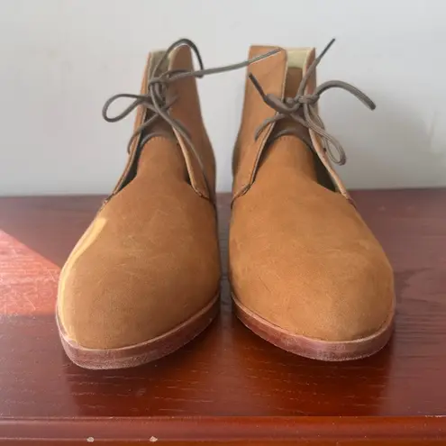Nisolo Isa Brown Suede Lace Up Chukka Boots Light Oka Size 9