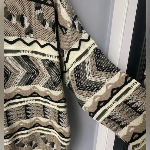 COSBY STYLE FISHERMAN/GRANDPA TUNDRA HAND STITCHED MULTI COLORED 3D SWEATER Brown Size XL