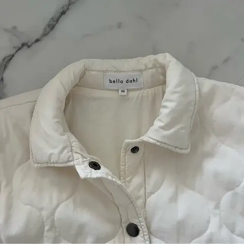 Bella Dahl Anthro Two Pocket Cropped Quilted Jacket Cream Size XS Spring preppy