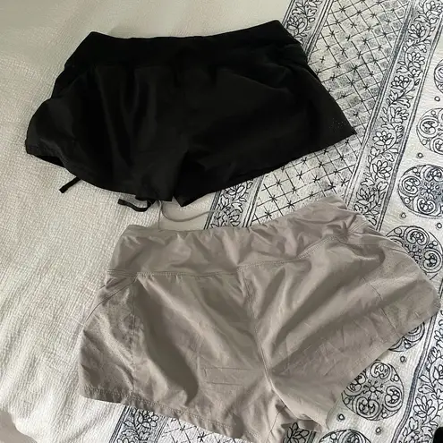 Nike TWO  running athletic shorts grey and black size small