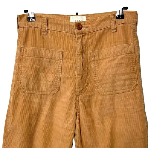 DOEN Maritime Corduroy Pants Women’s Size 25 Organic Cotton Patch Pockets USA Tan