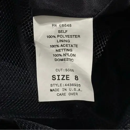 ABS Allen Schwartz Evening Women’s Size 8 Black Low Back Formal Dress Gown