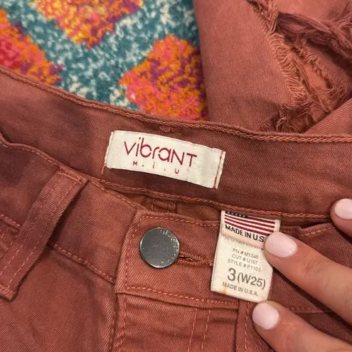 Vibrant MOVING SALE Rust distressed knee skinny jeans - Denim