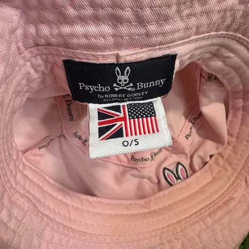 Psycho Bunny Women's Soft Pink OSFA Bucket Hat Logo Outdoors
