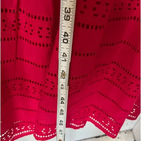 NWT Strapless crochet red pink maxi dress size Large