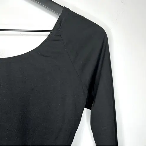 TA3 Black Long Sleeve Corset Bodysuit Size M Size M