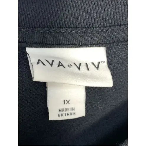 Ava & Viv Women's Striped Short Sleeve Pullover T-Shirt Dress Multicolor Size 1X