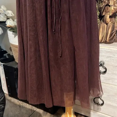 Moulinette Soeurs Anthropologie Meadow Brown Tulle Dress Size 10