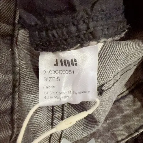 J.ING Dark Grey Distressed High Waist Boot Cut Jeans Pants Size Small/24 NWT Gray