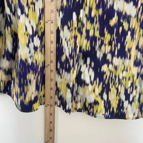 Lafayette 148 $698 New York Scottie Ink Blouse Silk Multicolor Size Medium Purple