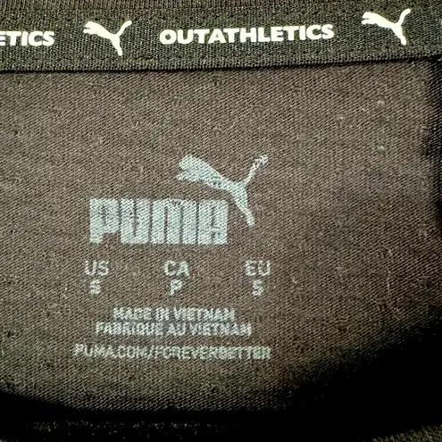 Puma Out Athletics Cropped Drycell Tee Black Size S NWT