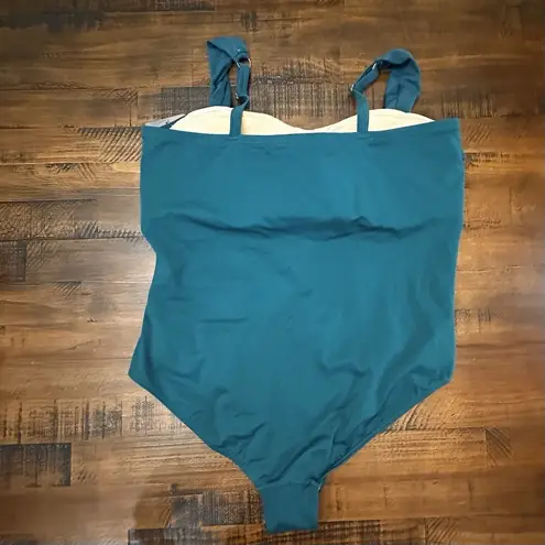 Swimsuits For All NWT Shirred Sweetheart 1pc SWIMSUIT size 22 Mediterranean