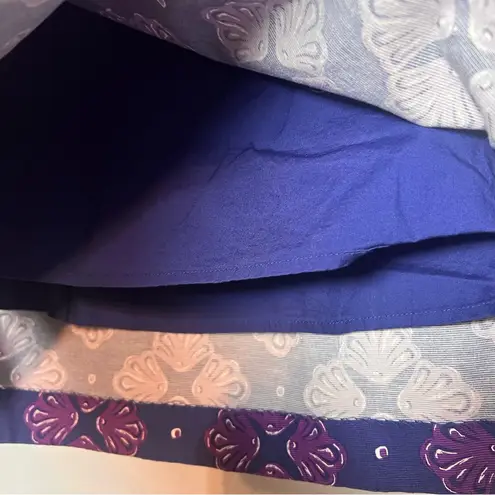 Vineyard Vines  Tunic Blouse Shell Print Blue Purple Cotton Size 6 Lined Floral