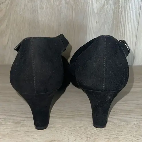 dexflex comfort Womens Pump Heels Sandals Criss Cross Strap 170295 Black Size 7M