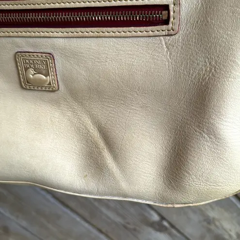 Dooney & Bourke  east west zip satchel leather ivory handbag