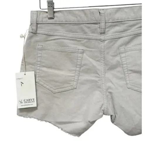 Carve Designs Oahu 4 Inch Corduroy Shorts Gray Size 12 NEW