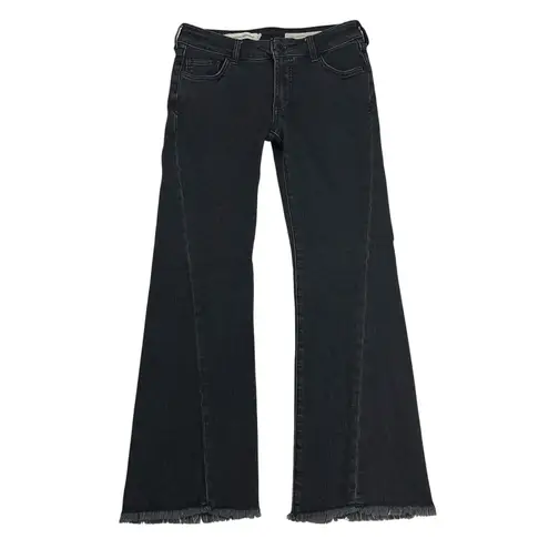 Pilcro and the Letterpress High-Rise Flare Seamed Leg Black Jeans Size 26