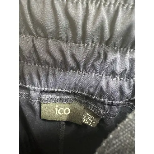 Ico Pants Adult 2XL Navy Blue Cargo Scrub Pant Elastic Waistband Size 2X