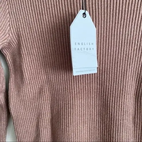 English Factory NWT Turtleneck Knit Lace Top