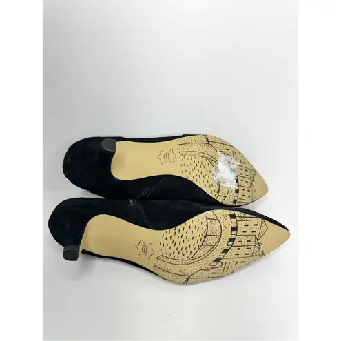 Bella Vita Booties Womens Bindi Shoot Black Kid Suede Leather Size 8 WIDE