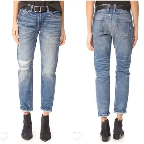 Current/Elliott  Selvedge Fling Boyfriend White Oak Cone Denim Jeans Size 26