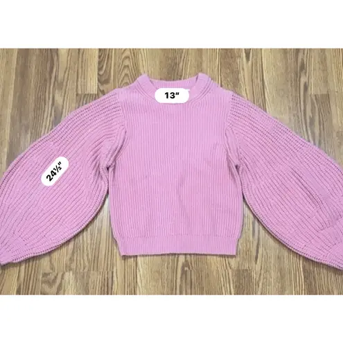 STAUD Pink Aura ribbed wool-blend sweater sz Medium