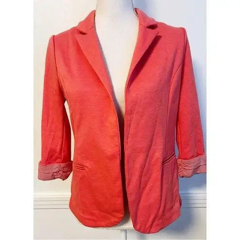 Skies Are Blue • Women's Coral Blazer 3/4 Sleeve