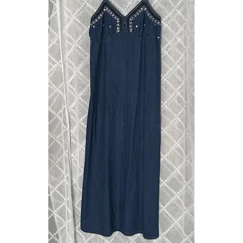 Jean Dress 6 8 Maxi Western Modest Trad Wife Country Prairie Cottagecore Blue
