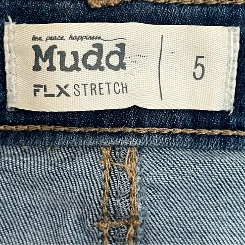 Mudd ‎ Jeans Skirt Size 5 Womens Juniors Button Fly Distressed Blue Denim thumbnail 5