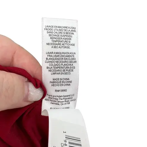 Dress the Population Elle Sweetheart Neck Sheath Midi Dress Garnet Red Size XXL