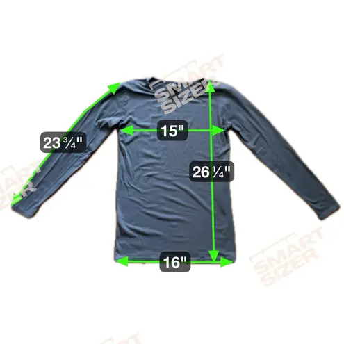 Basic Blue Long Sleeve Women's Tee Size M