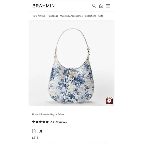Brahmin NWT Fallon Songbird Melbourne Shoulder Bag