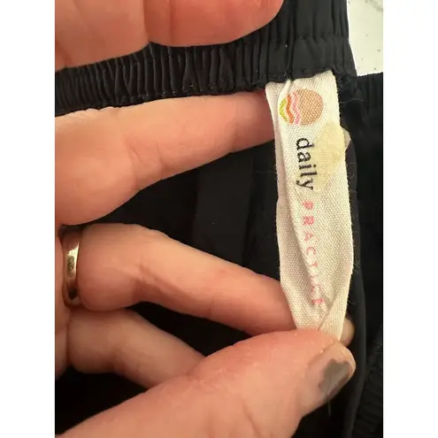 Daily Practice Anthropologie Base Jump Parachute Black Cargo Pants Size Medium