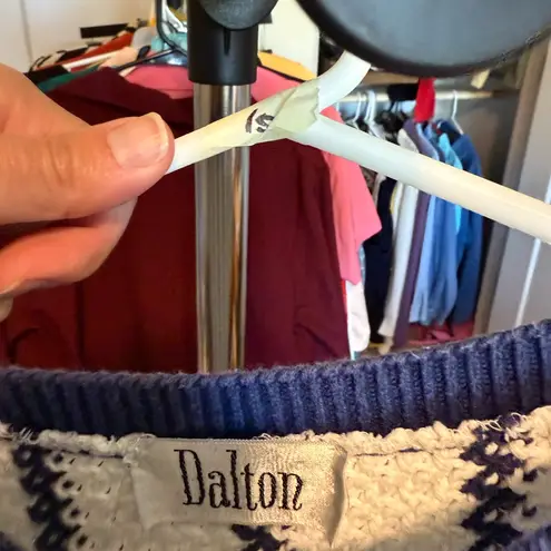 Vintage Dalton Knit Sleeveless Sweater Top Navy Cream – PTP 15 Blue Size XS