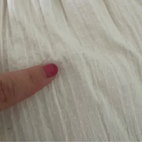 Ivy City Co Liesl Cream Puff Sleeve Embroidered Tiered Mini Dress Size S White