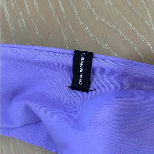 Body Glove Smoothies Kendal Solid High-Cut Cheeky Bottoms, Lilac, Medium, NWT