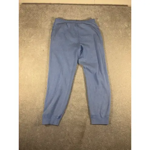 Sundry Sunnyside By Pants Women's Large Lt Blue Waffle Knit Drawstring Lounge