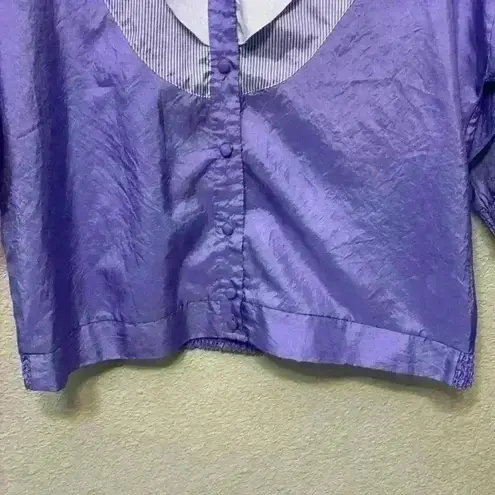 Vintage 70s purple windbreaker sz L *flaw grandmacore western cowgirlcore Size L