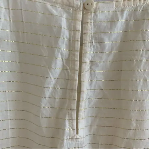 VERO MODA AWARE O-Neck Tunic Dress Cream Lagenlook Casual Stripe Boho Large