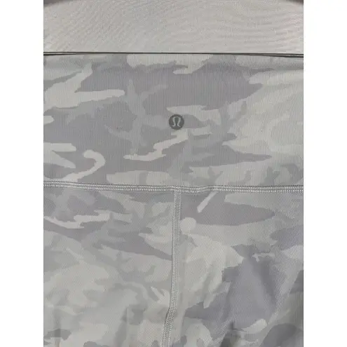 Lululemon Leggings Womens Wunder Under HR Tight Camo White Yoga Size 8