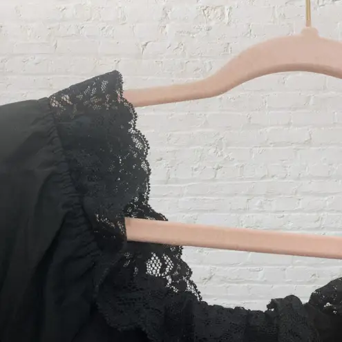 Gothic Lolita Black Corset Ruffle Tiered Dress Size XS Dark Romance Emo Goth