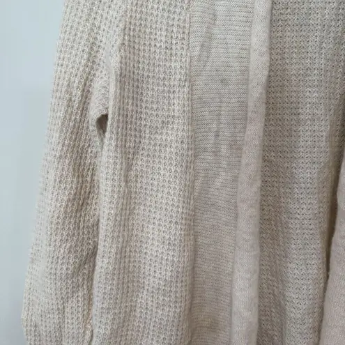 Bloomingdales Aqua Drape Open Front 100% Cashmere Cardigan Sweater XS $198 1637