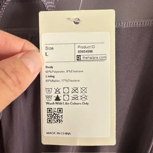 Halara NWT Mesh High Waisted Drawstring Midi Flare Skirt Large Stardust Mauve - Image 9