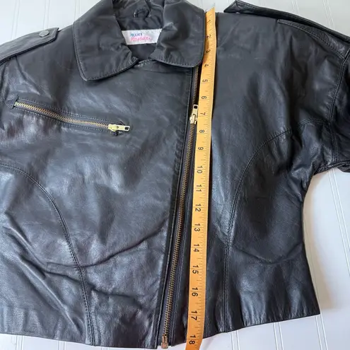 Vintage 80’s Avon Leather Cropped Jacket Black